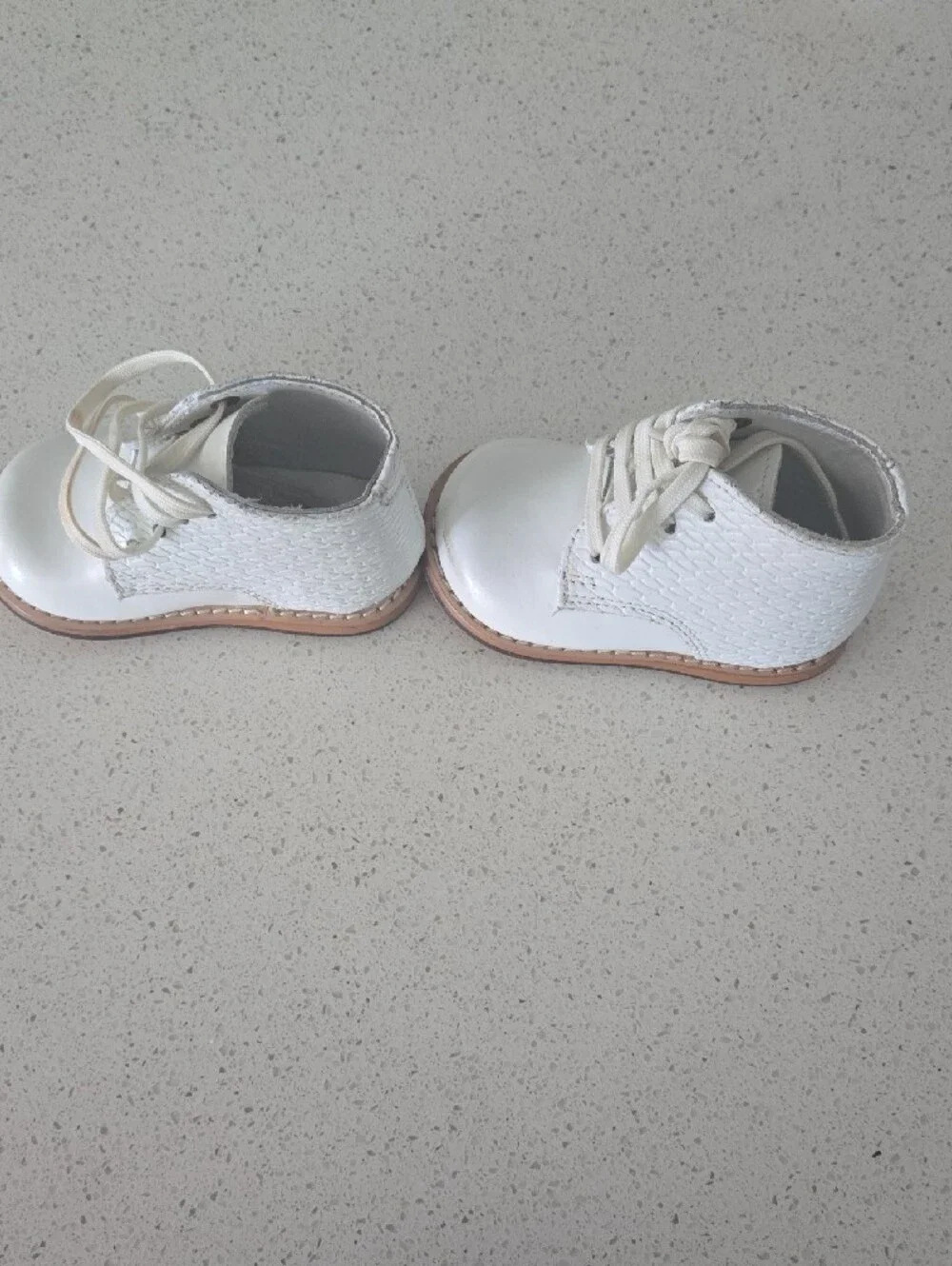 Josmo Classic White Kids Lace-Up Ankle Boots
